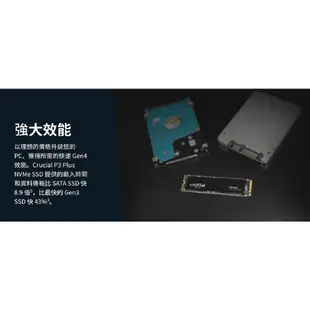 美光 Micron Crucial P3 Plus M.2 Gen4 NVMe 500GB/1TB M.2 高速固態硬碟