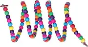 Bird Stand Chewing Swing Rope Flexible Colorful Hanging Climbing Toy for Parrots and Birds Safe Plastic Material 1.5m Length