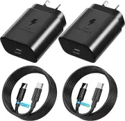 Samsung Fast Charger 2-Pack, Samsung 25W USB C Charger with Charging C Cable 2m