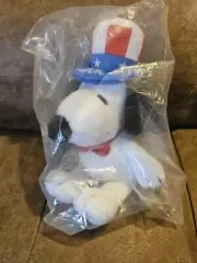 New Sealed 7" MetLife Patriotic Hat Snoopy Plush Stuffed Animal Uncle Sam USA