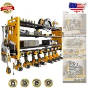 Cordless Drill Organizer with 8 Holders and Pegboard - Garage Storage Made Easy