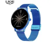 LIGE Ladies Smart Watch Women smartwatch Sports Health Fitness Tracker Waterproof Full circle touch screen reloj inteligente Yellow