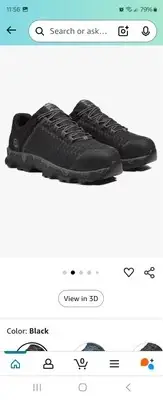 Timberland PRO Powertrain Sport Black Boot 9.5 Safety Toe Internal Met Guard