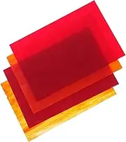 GLSTOY 4pcs Colored Mica Glass Sheets Value Pack Textured Water Ripple Tiles for Stained Glass Crafts DIY Projects Versatile for Home Decor Church Murals