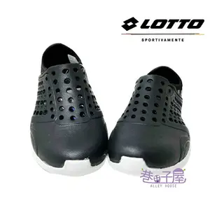 LOTTO樂得-義大利第一品牌 童鞋 潮流 可採後跟 洞洞鞋 晴雨鞋 涼拖鞋 [LT8AKS6230] 黑【巷子屋】