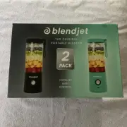 BlendJet 2 Portable Blender, 2-pack Edition Black & Mint **NEW**
