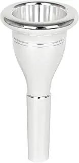 Tuba Mouthpiece Solid Durable Brass Construction Silver Plated Musical Instrument Acc ories Silver One Size