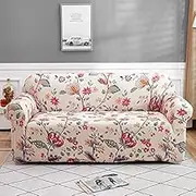 Sectional Sofa Covers Printed Stretch Couch Slipcovers 1/2/3/4 Seater Couch Cover with Elastic Bottom Furniture Protector Slipcove with 1 Pillowcases (Color : G, Size : 3 Seater 68-83inch)