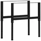 Adjustable Work Bench Frames 2 pcs Metal 85x(69-95.5) cm Black vidaXL