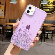 Gradient Glitter Star Case for iPhone 14 13 12 11 Pro Max X Xs Max XR iPhone 6 7 8 Plus 12 Mini Soft Clear TPU Cover Case,Pueple,for iPhone 14Pro MAX