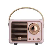Nevenka Portable Bluetooth Wireless Stereo Retro Speakers-Pink