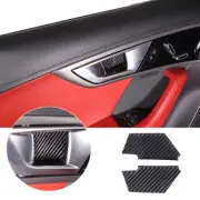 Carbon Fiber Car Door Handle Wrist Trim Door Bowl Shell For Jaguar F-TYPE 13-22