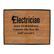 Electrician Noun Sparky - Funny Novelty Doormat Man Cave Floor mat
