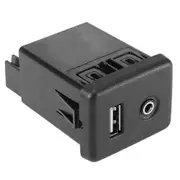 For a Audio Auxiliary AUX Jack USB Charging Port Module Socket 13599456 Black