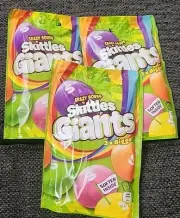 Skittles Crazy Sours Giants Candy Chewy Exotic (3 Bags)