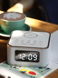 在飛比找Yahoo!奇摩拍賣優惠-鬧鐘 homtime美時D2qi 充電鬧鐘家用蘋果手機店同款