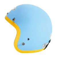 在飛比找Yahoo!奇摩拍賣優惠-ZEUS (瑞獅) 半罩3/4復古帽 ZS-383 消光水藍