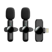 K3 1 Tow 2 Wireless Lavalier Microphone, Lavalier Shirt Microphone - Mini Cli...