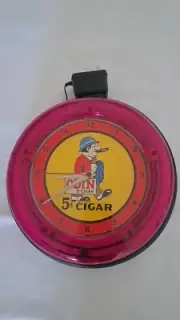 Odin Cigars Tobacco Store Bar Man Cave Retro Neon Wall Clock