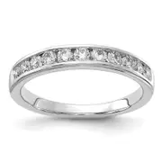 14k White Gold 1/2 Ct. Lab Grown Diamond VS/SI+ G+ Channel Set Band Ring