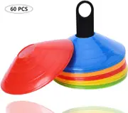 60Pcs Football Training Cones Set, Sports Cones Markings, Round Cone, Football Training Cone Fit Training Sports Field