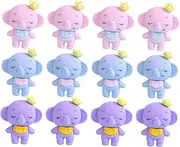 SEWACC 36pcs Mini Elephant Shape Erasers Cute Puzzle Erasers for Classroom Rewards Fun Animal Stationery for Boys and Girls Pencil Mark Removers Adorable School Supplies