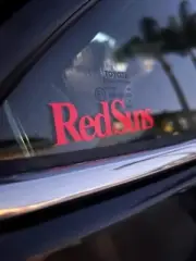 Red Suns Vinyl Decal. Initial D team. [Medium Size]
