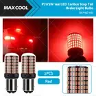 2 X P21/5W BAY15D 1157 144 Red LED Canbus Stop Tail Brake Light Bulbs No Error