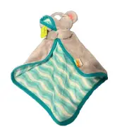 Cloud Island Brown Sloth Rattle Plushie, Baby Lovey Security Blanket Soft Toy 8”