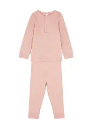 Mori Dusty Pink Ribbed Jersey Pyjama set 9 Months