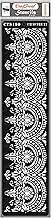 CrafTreat Border Stencils for Painting on Canvas, Wallart, Corners, Bullet Journal Notebook and Scrapbook - Rangoli Stencils - 3"X12" Indian Mandala Stencils- Reusable Stencil Arts & Crafts Supplies