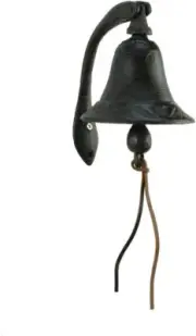 Home Collection 6" Dinner Bell With Bracket Antique Hand Bell Decorative Piece