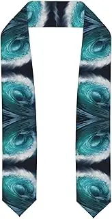 [SKKNT] Beautiful Ocean Waves Print Graduation Shawl Stole For Academic Commencements Honor Sash Congratulations Gift