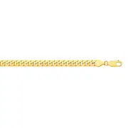 9ct Gold 21cm Solid Oval Curb Bracelet