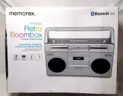 Memorex MBCA300S Retro Bluetooth Boombox w Cassette Player Radio