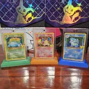 One Touch Pokemon or Yu-gi-oh Card Holder and Stand, Acrylic Case 10 colors 35pt
