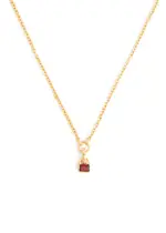 V BY Laura Vann Garnet 18kt Gold-plated Necklace - Red ONE SIZE