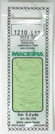 Madeira PURE SILK #1210 PEA, 4-Strand Hand Embroidery Thread