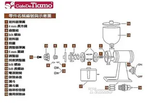 ~All-in-one~【附發票】Tiamo 700S 義大利刀頭電動磨豆機(咖啡色)/台 咖啡豆磨豆機-特價中