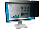 3M Privacy Filter for 23.8" Monitor with Adhesive Strips and Slide Mounts, 16:10
