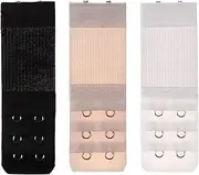 [STKARCV] 3pcs 2/3 Hook Bra Extender for Women's Elastic Bra Extension Strap Hook Clip Expander Adjustable Belt Buckle Intimates(Style 1)
