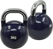 2 x 20kg - Steel Pro Grade Competition Kettlebell Weight - Home Gym Strenth