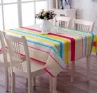 137x200cm Thick Strip Rectangle Plastic Vinyl TableCloth Cover Oil Resistant