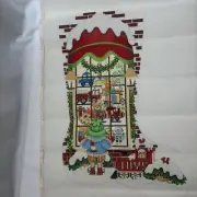Boy At Toy Shop Hand Painted Canvas Needlepoint Embroidery Christmas Stocking