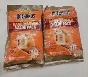 Hot Hands Hand Warmers. 2 Value Packs Of 10 Each (20 Total)