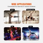 Adjustable Stainless Steel Dance Pole Portable Fitness Kit Home Gym Silver