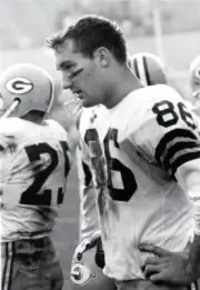 Closeup of Green Bay Packers Boyd Dowler during game vs San Franci- Old Photo