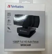 Verbatim 1080p Full HD Webcam Black FHD 1920x1080, 2.0 Mega Pixels (VAPWC100)