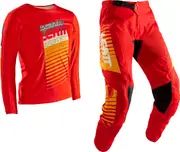 Leatt 3.5 Red, set jersey/textile pants kids , color: Red/Orange/Black , size: XXS