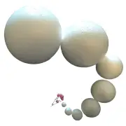 NNEOBA 30cm White Foam Balls - Polystyrene Styrofoam Craft Decoration Balls (1pc)